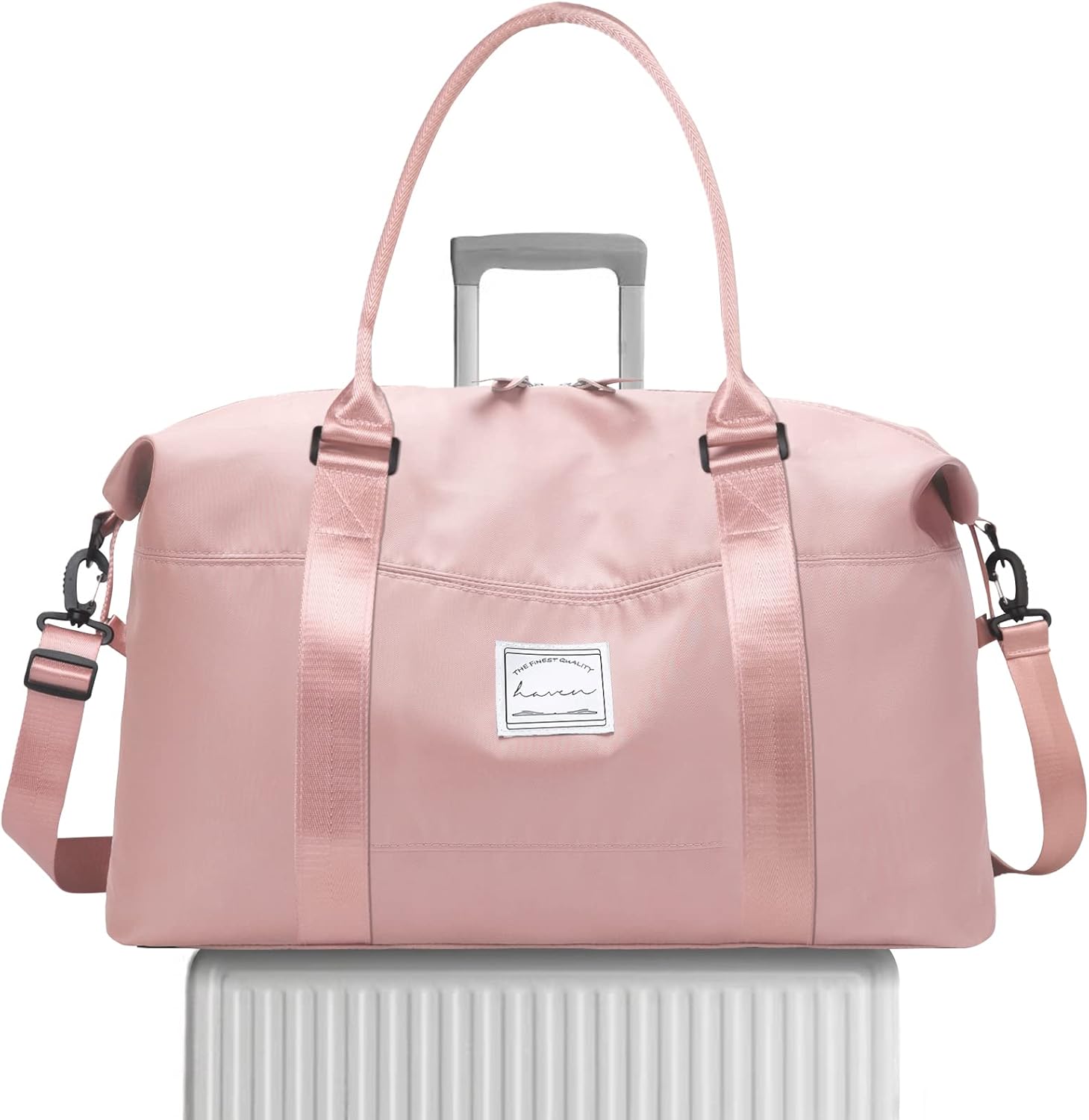 Hayayu Weekend Bag for Women Overnight Bags Travel Duffel Carry on Luggage Holdalls for Women Sports Bag Gym Bag Weekender Handbag, 55x27x18cm