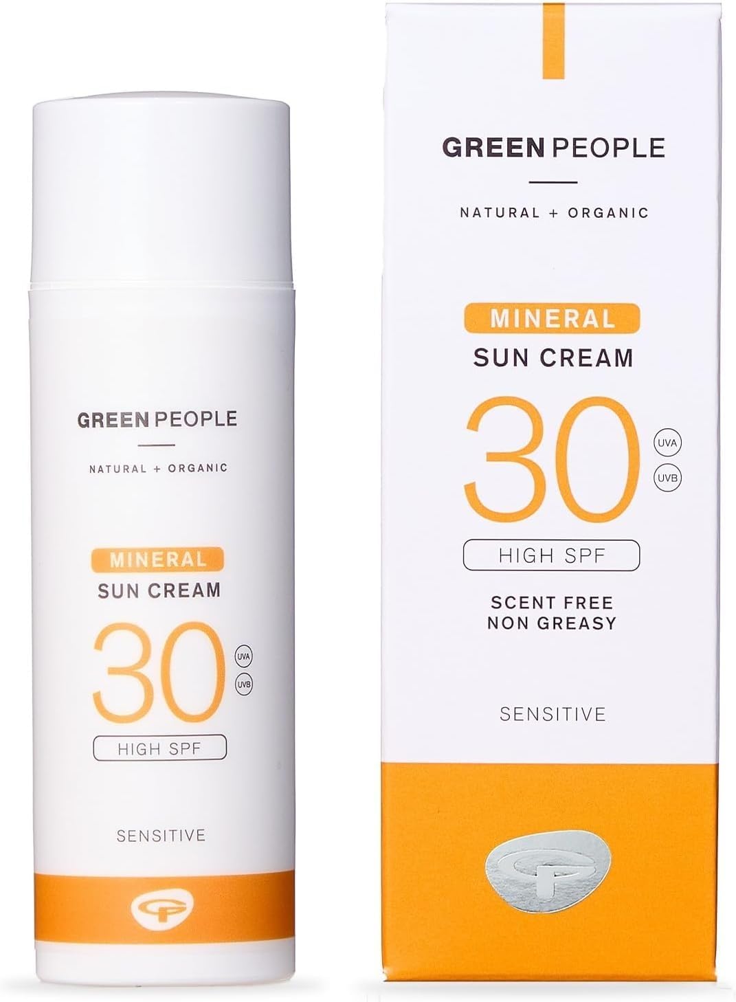 Green People Mineral Sun Cream SPF30 with Zinc Oxide, 50ml | Non Comedogenic, For Face and Body, Organic, Reef Safe and Cruelty Free, SPF30 Zinc Oxide Protection