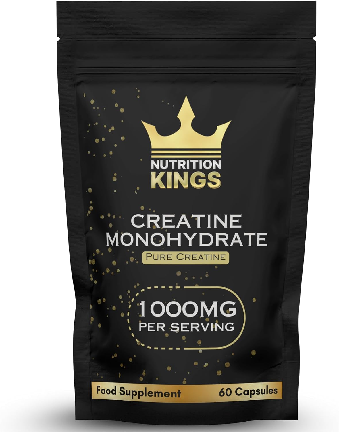 Creatine Monohydrate 1000mg – 60 Vegan Capsules – Muscle Growth, Strength, Endurance, Workout Recovery – Vegan Supplement