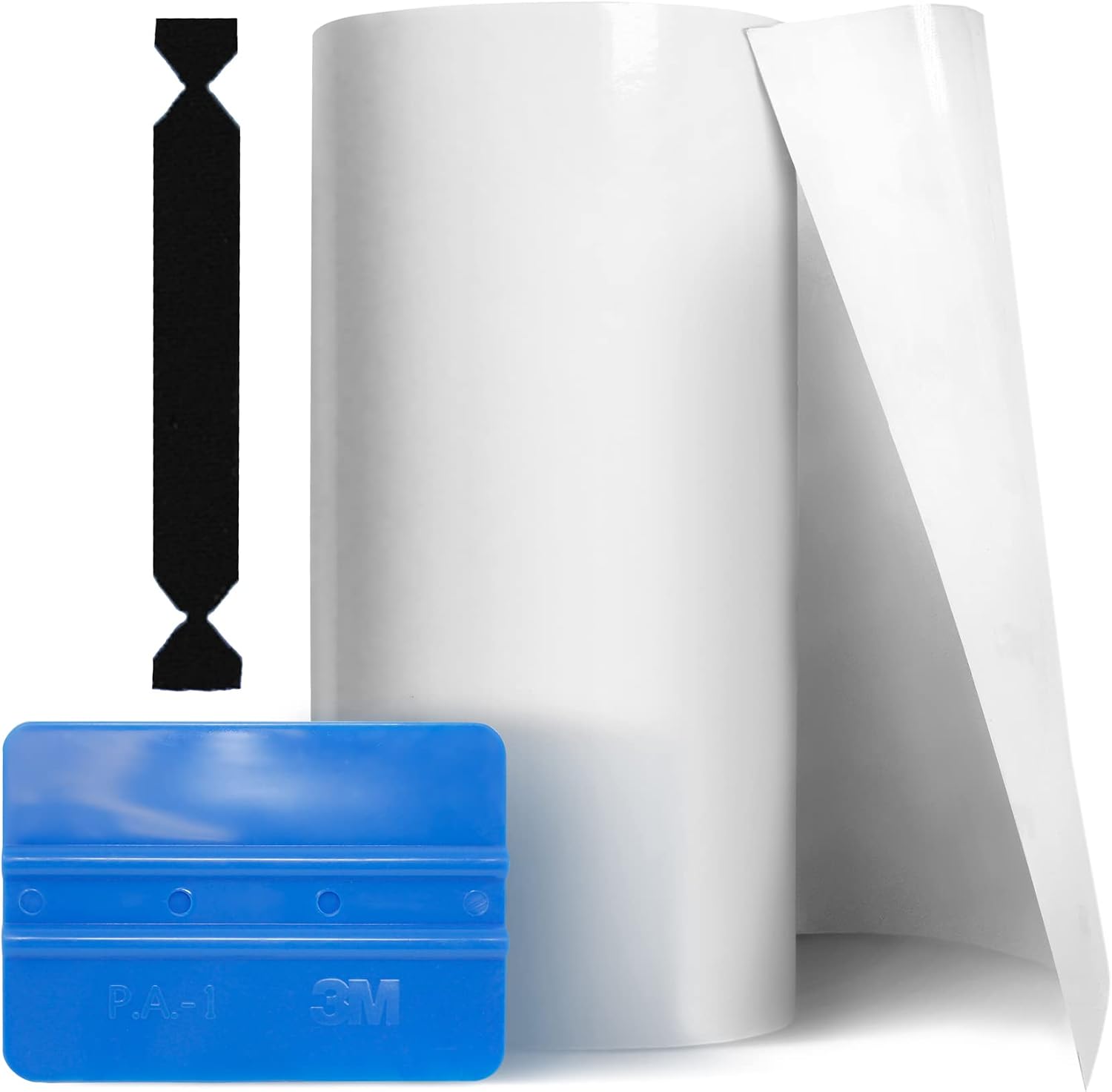 VViViD Clear Paint Protection Bulk Vinyl Wrap Film 12 Inches x 72 Inches Including 3M Squeegee and Black Felt Applicator