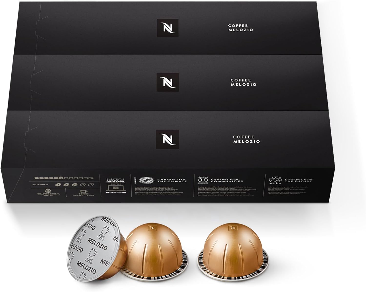 Nespresso Capsules VertuoLine, Melozio, Medium Roast Coffee, 30 Count Coffee Pods, Brews 7.8oz
