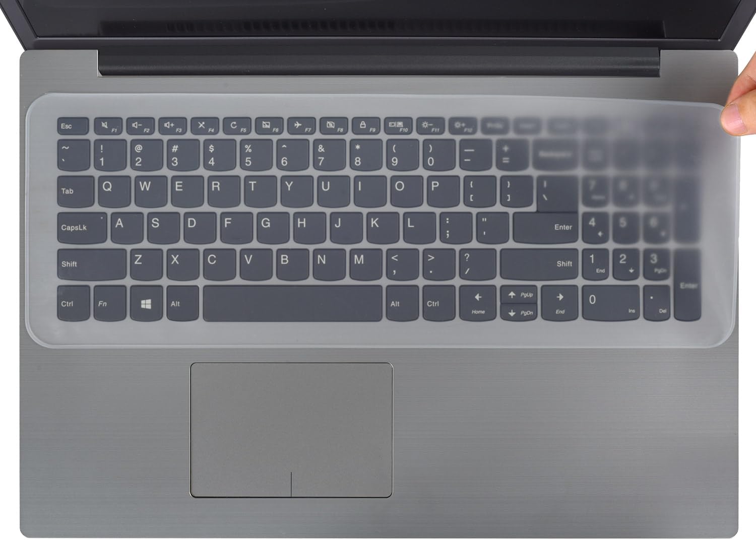 Universal Silicone Keyboard Cover Protector Skin for 15.6" 16" 16.1" 16.4" Laptop Notebook with Numeric Keypad, Anti Dust Waterproof Keyboard Protector -Clear