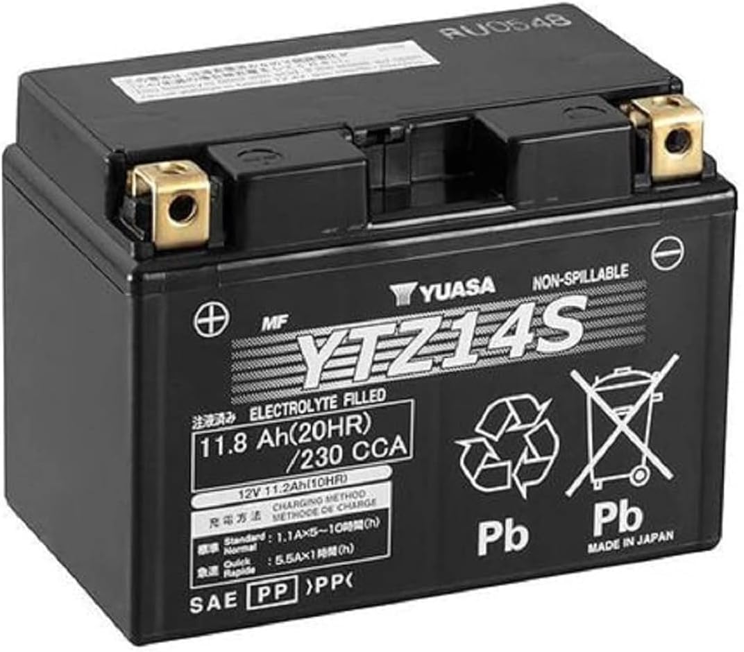 Yuasa YUAM72Z14 YTZ14S Factory Activated YTZ High Performance AGM Battery
