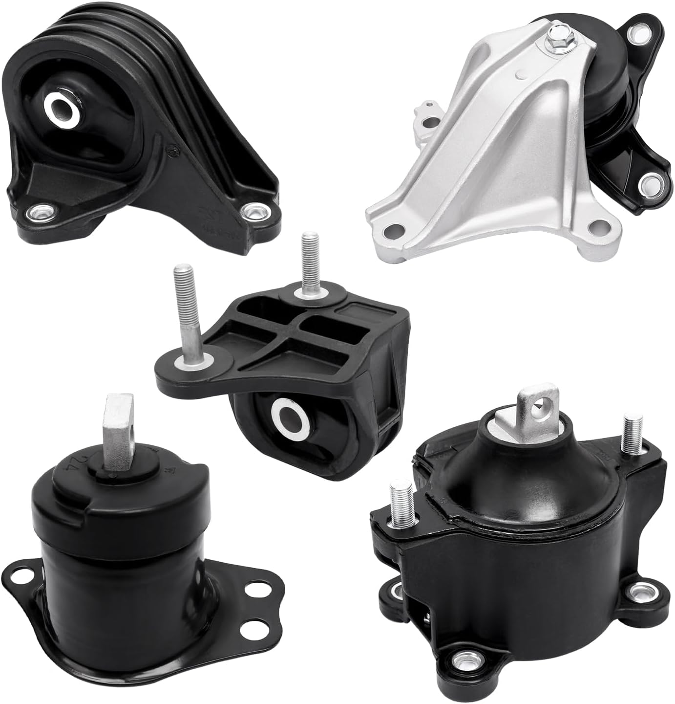 Set of 5, Engine Motor Mount and Transmission Mount Kit Replacement Compatible with 2013-2017 Accord 2.4L L4 Automatic Trans Only, Replace OE# A65072 A65054 A65040 A65068 A65071