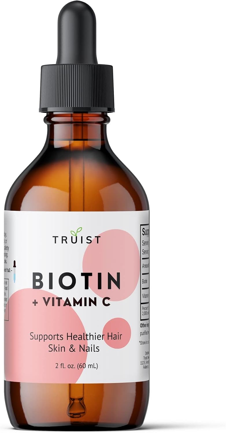 Pure Biotin Liquid Drops 10000mcg - Biotin (B7) Max. Strength for Hair ...