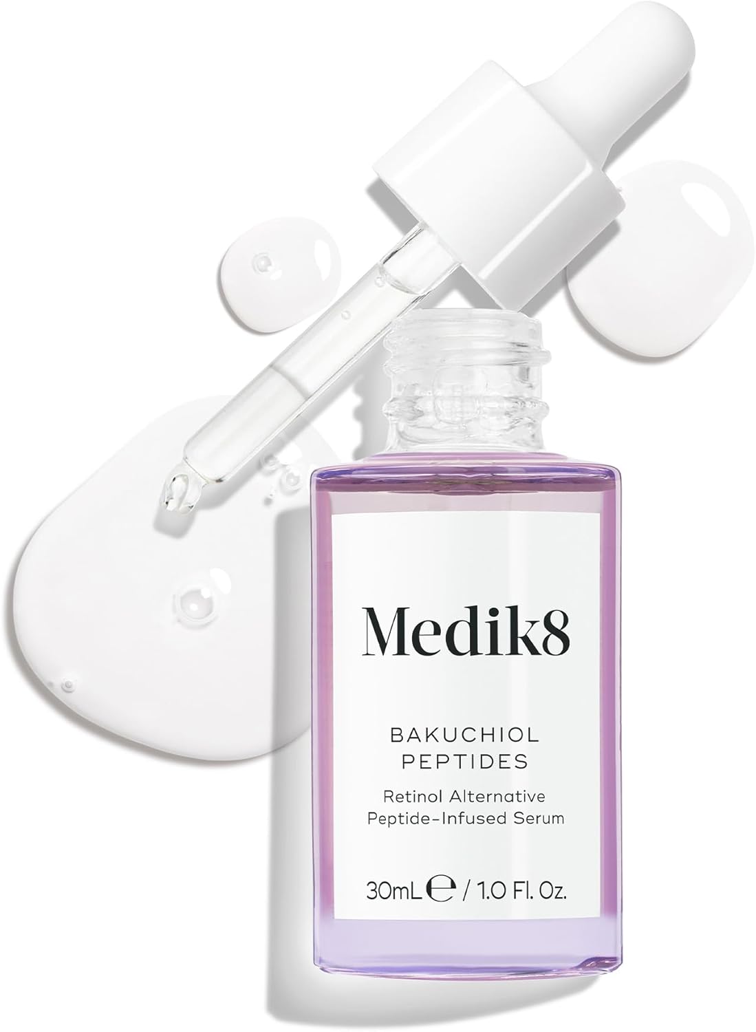Medik8 Bakuchiol Peptides - Retinol Alternative Peptide-Infused Serum - 1.25% Bakuchiol - Plant-Based Retinol Alternative - 30ml