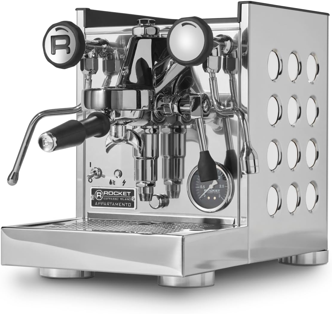 Rocket Espresso Appartamento TCA Espresso Machine, Stainless Steel (White)