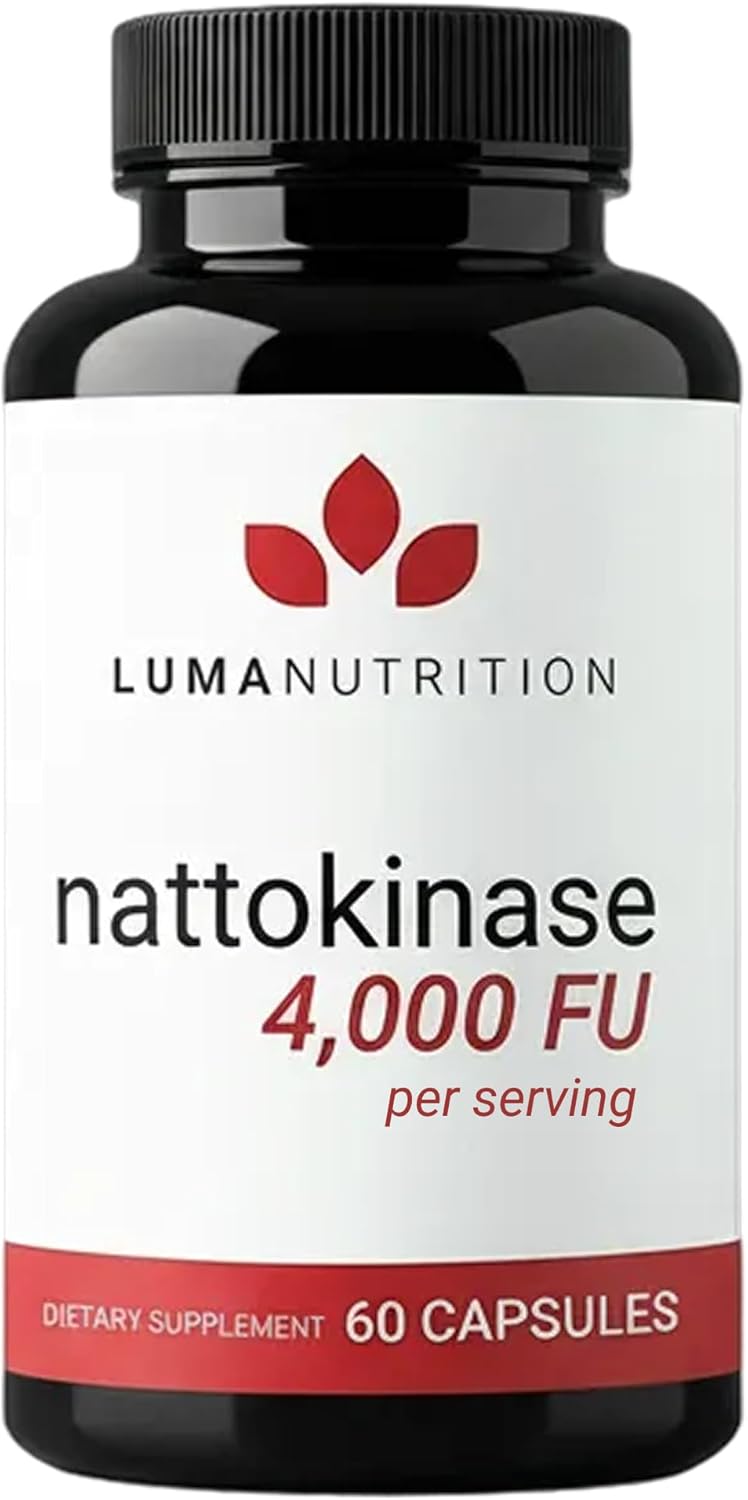 Luma Nutrition Nattokinase Supplement - Natto 4000 FU Per Serving, Premium Heart Health Support - Vegan & Gluten Free - 60 Capsules, 30 Servings