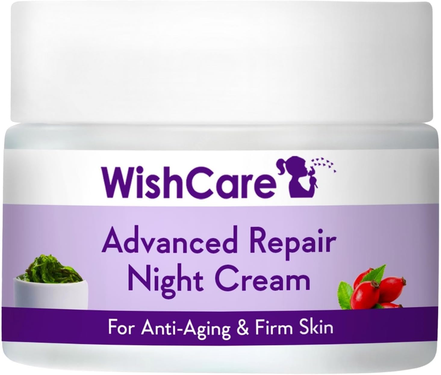 WishCare Collagen Boosting - Advance Repair Night Cream - With Retinol, Niacinamide, GrapeSeed, Sea Algae, Jojoba & Rosehip - For Anti-Aging, Skin Firming & Plumping Skin - 50 gm (WARNC50)
