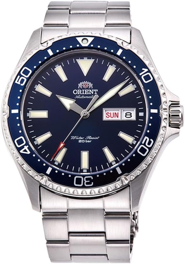 ORIENT Kamasu/Mako III Men's Automatic Manual Winding Sports Steel or Silicone Divers' Watch with Screw Crown and Sapphire Crystal