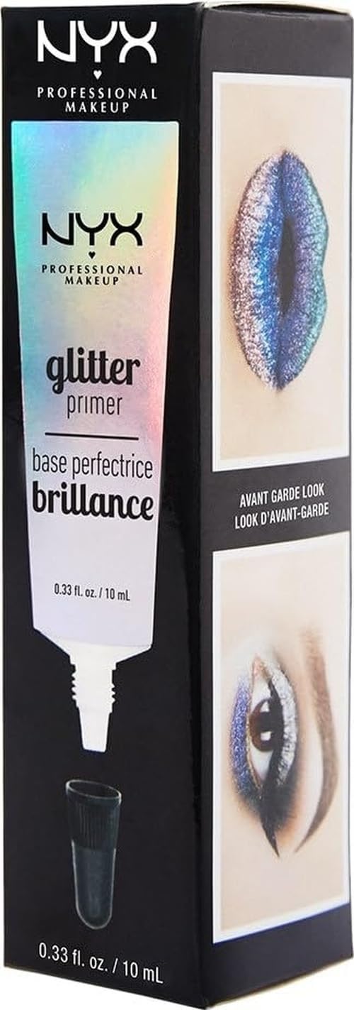 NYX Professional Makeup Glitter Primer Glue Fixing Gel Eye Shadow Pigment | Primer Glitter Glue, Fixing Gel For Loose Glitter, Eye Shadow and Pigment, Minimizes Glitter Fallout