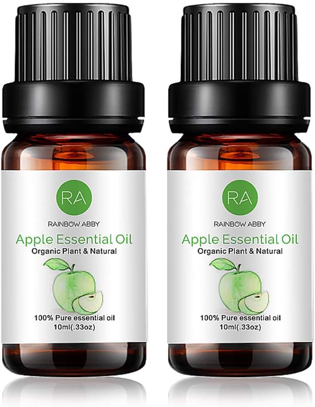 Rainbow Abby 2-Pack Apple Essential Oil, Pure, Undiluted, Therapeutic Grade - 2x10 mL