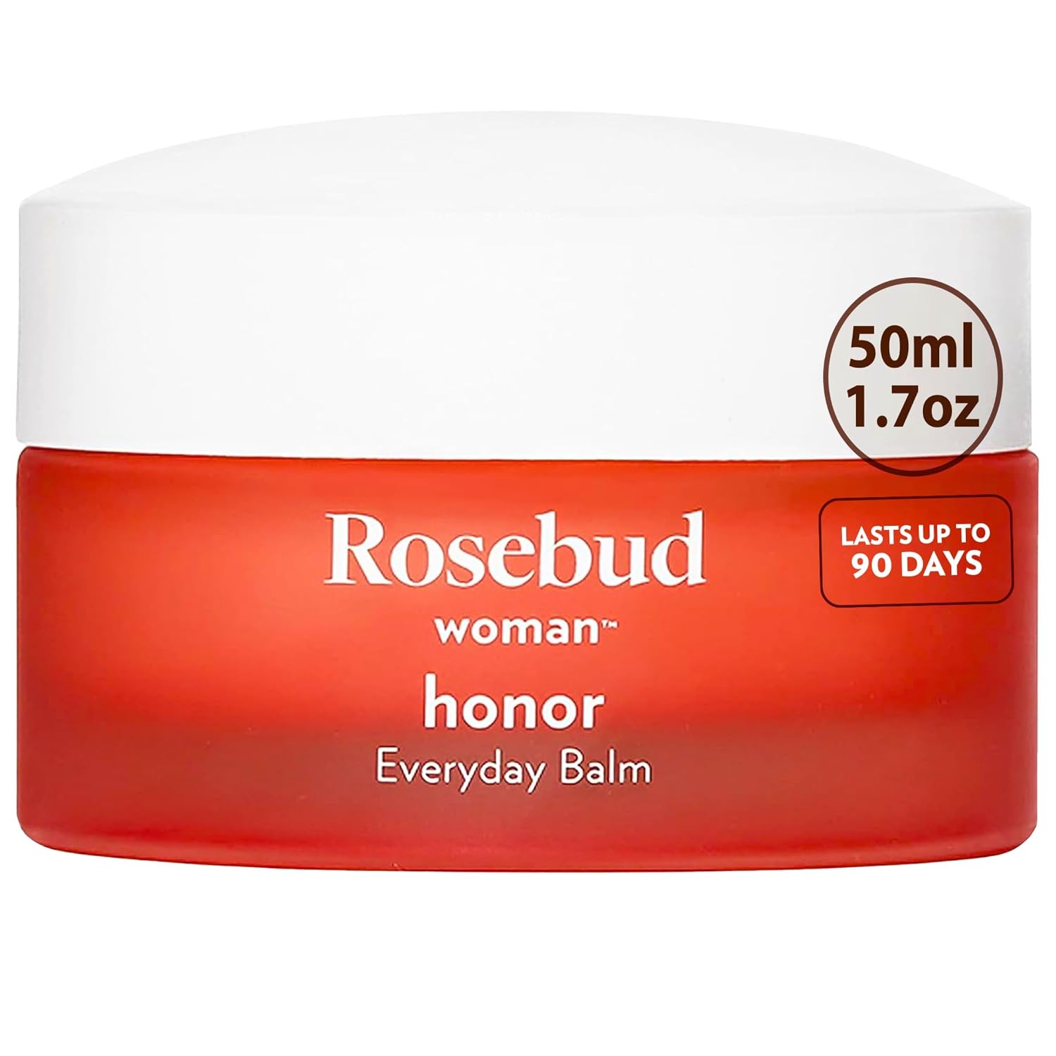 Rosebud Woman Honor Everyday Balm – Vulva Balm & Vaginal Moisturizer for Dryness, Irritation & Itch – Hormone-Free, OB/GYN-Approved Feminine Care (Full Size, 1.7 oz / 90-Day Supply)