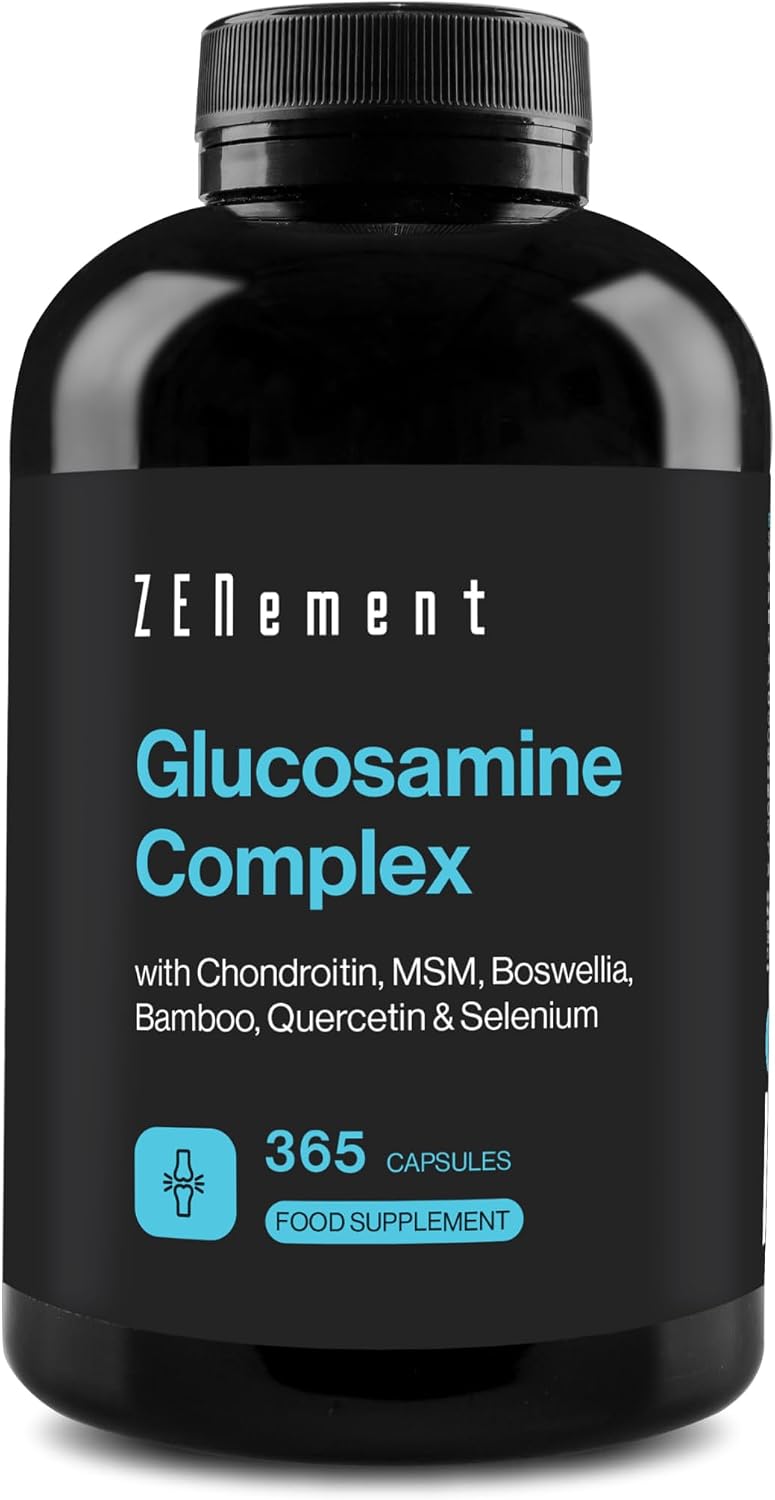 Glucosamine with Chondroitin, MSM, Boswellia & Quercetin - 365 Capsules