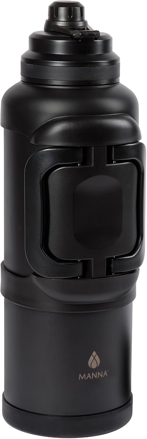 Manna Titan Stainless Steel Vacuum Insulated Gallon Jug - 4L - Black Powder Coat