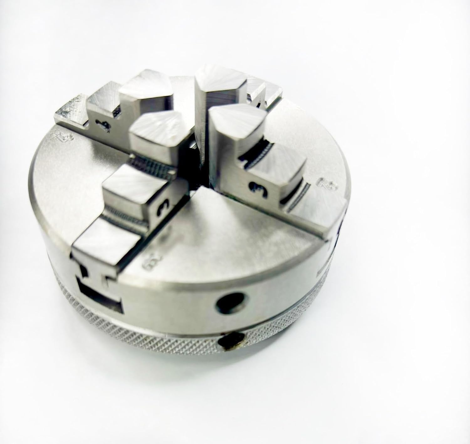 Lathe Chuck 4-Jaw, M14x1 thread Self Centering Reversible Chuck Hardened Steel Jaws, Internal External Grinding for Lathe Drilling Milling Machine (50mm)