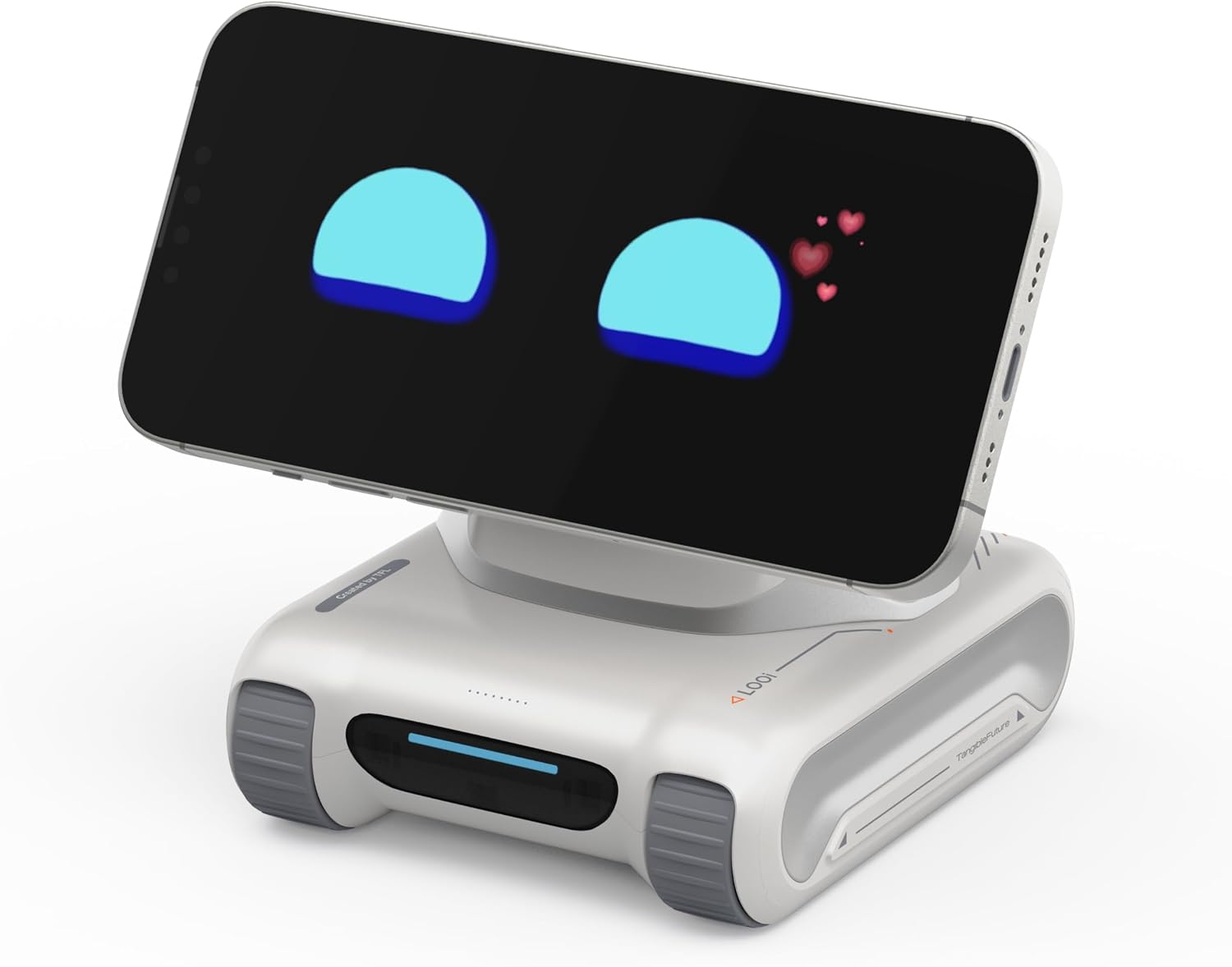 LOOI Robot-Starlight White–AI Desktop Companion with Visual Understanding (Objects, People & Scenes), ChatGPT Voice Interaction, Memory, Personality, Gesture & Facial Control,10W Wireless Charging