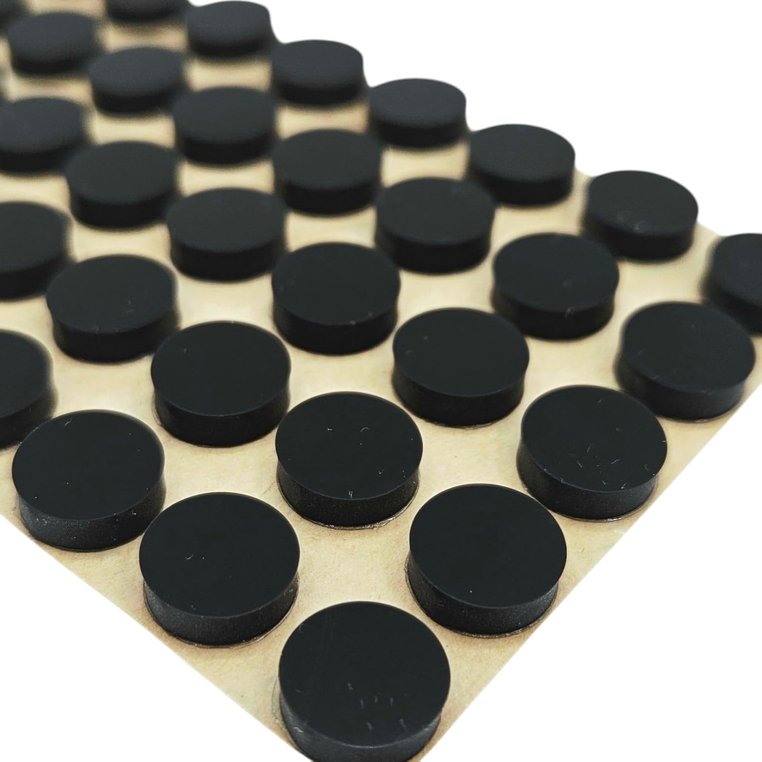 Pure Silicone Bumpers with 3M Adhesive, 10x3mm (3/8 x 1/8") (100, Black, 10x3mm (3/8 x 1/8"))