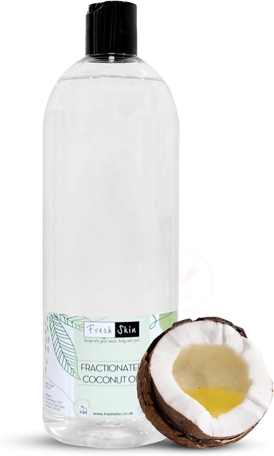 Freshskin Beauty LTD | Fractionated Coconut 500ml - Pure, Natural, Cruelty Free, Vegan - Moisturising & Hydrating - Ideal for Aromatherapy, Massage and DIY Beauty Recipes