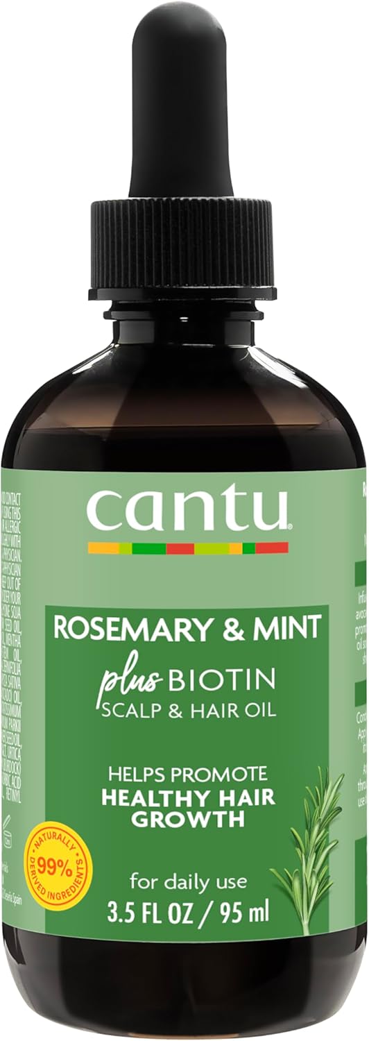 CANTU Strengthening Biotin-Infused Hair & Scalp Oil with Rosemary and Mint 95ml (Packaging may vary)