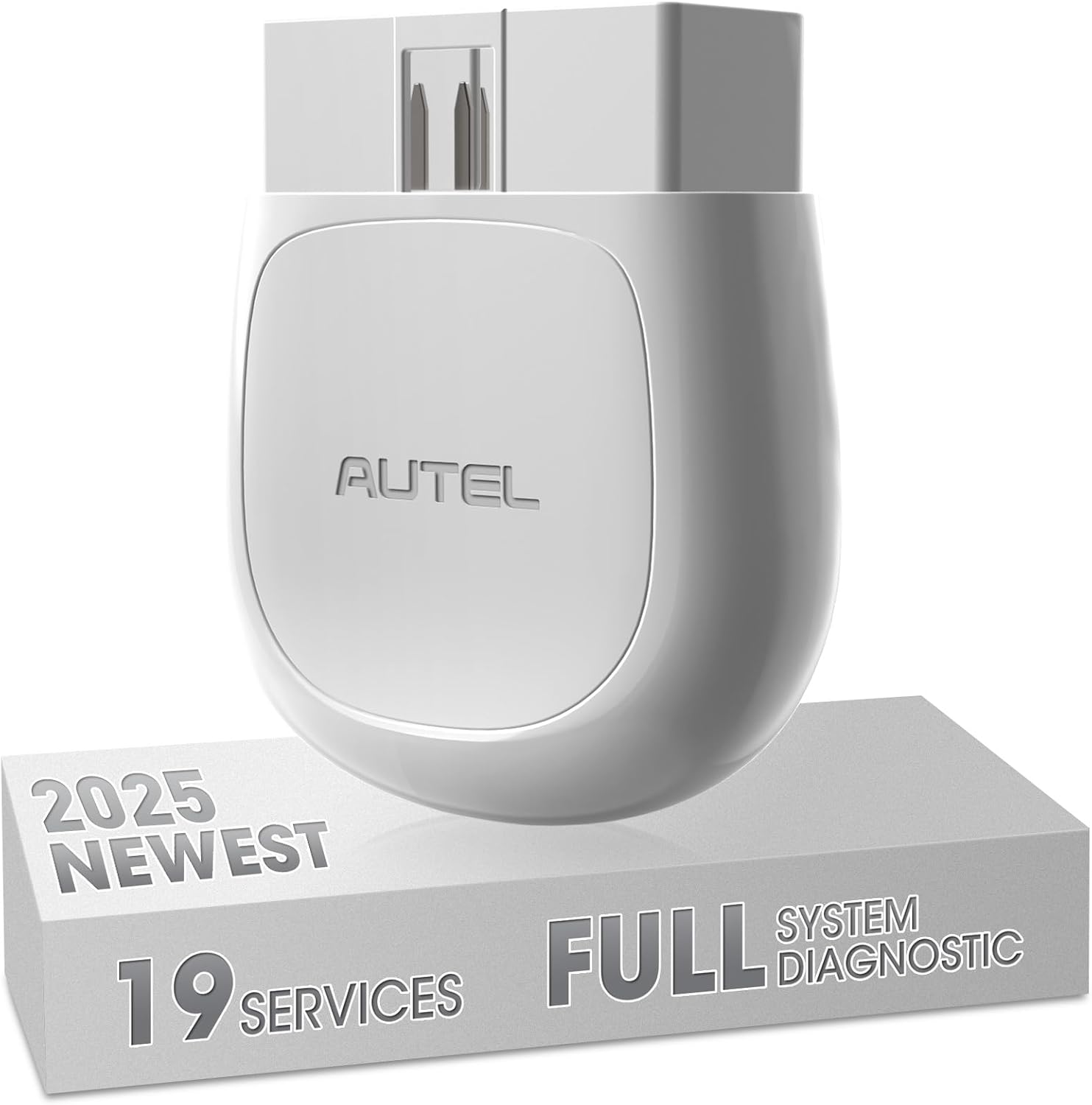Autel MaxiAP AP200 OBD2 Scanner Bluetooth Wireless OBDII Auto Diagnostic Tool with Full System Diagnostic, 19 Reset Functions, AutoVIN, Check Engine Light Code Reader for iPhone Android White&Gray