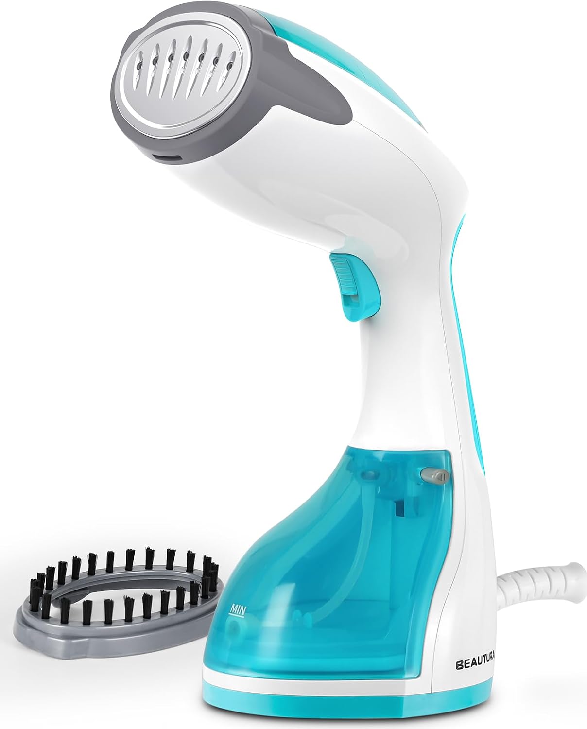 BEAUTURAL Steamer for Clothes, Portable Handheld Garment Fabric Wrinkles Remover, 30-Second Fast Heat-up, Auto-Off, Large Detachable Water Tank