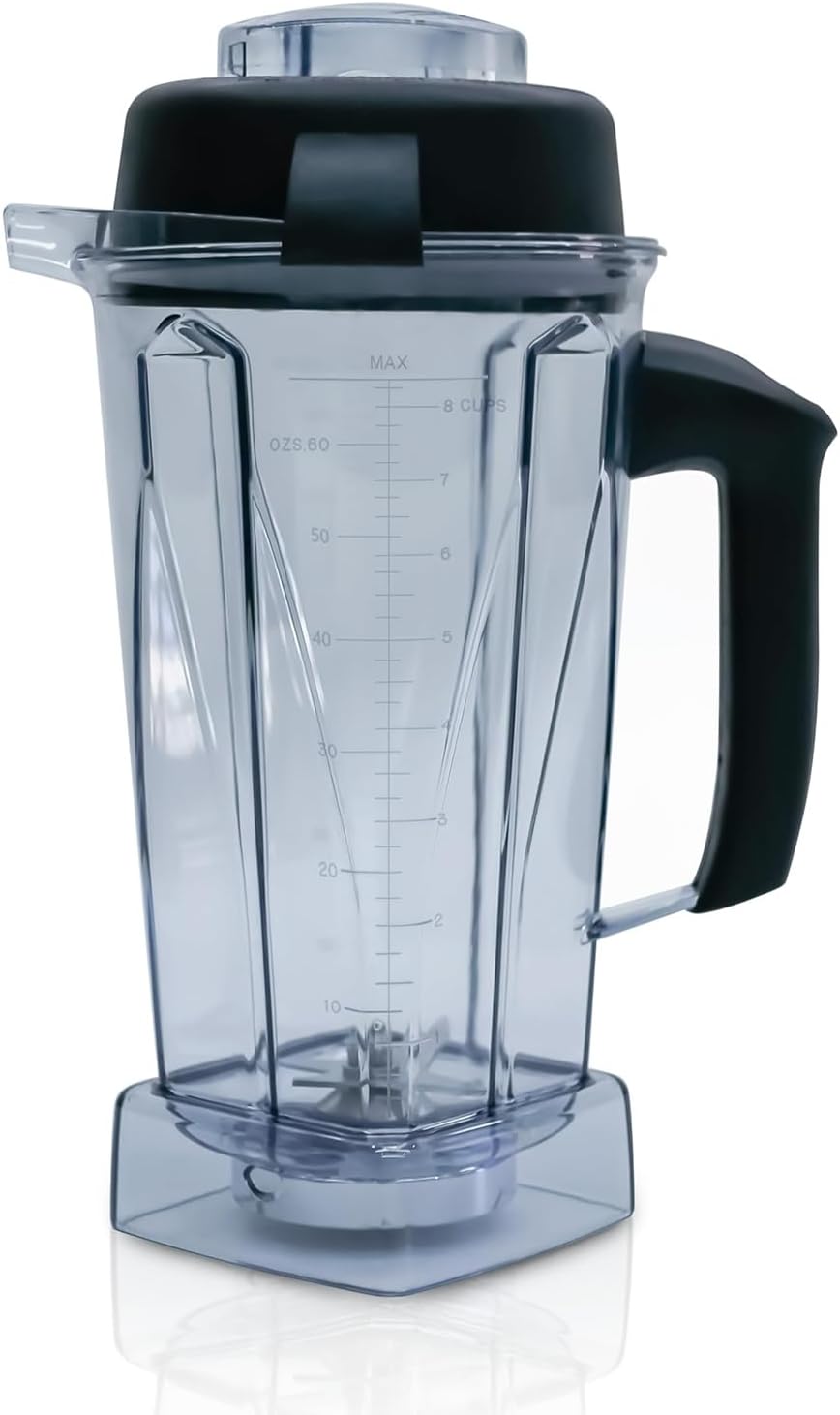 Pure Realm 64oz blender Container for vitamix 5200, 6300, E310, VM0101 etc | Replacement Container Compatible with Vitamix blender pitcher,BPA-Free Mixing Cup with Stainless Steel Blade,Dishwasher Safe
