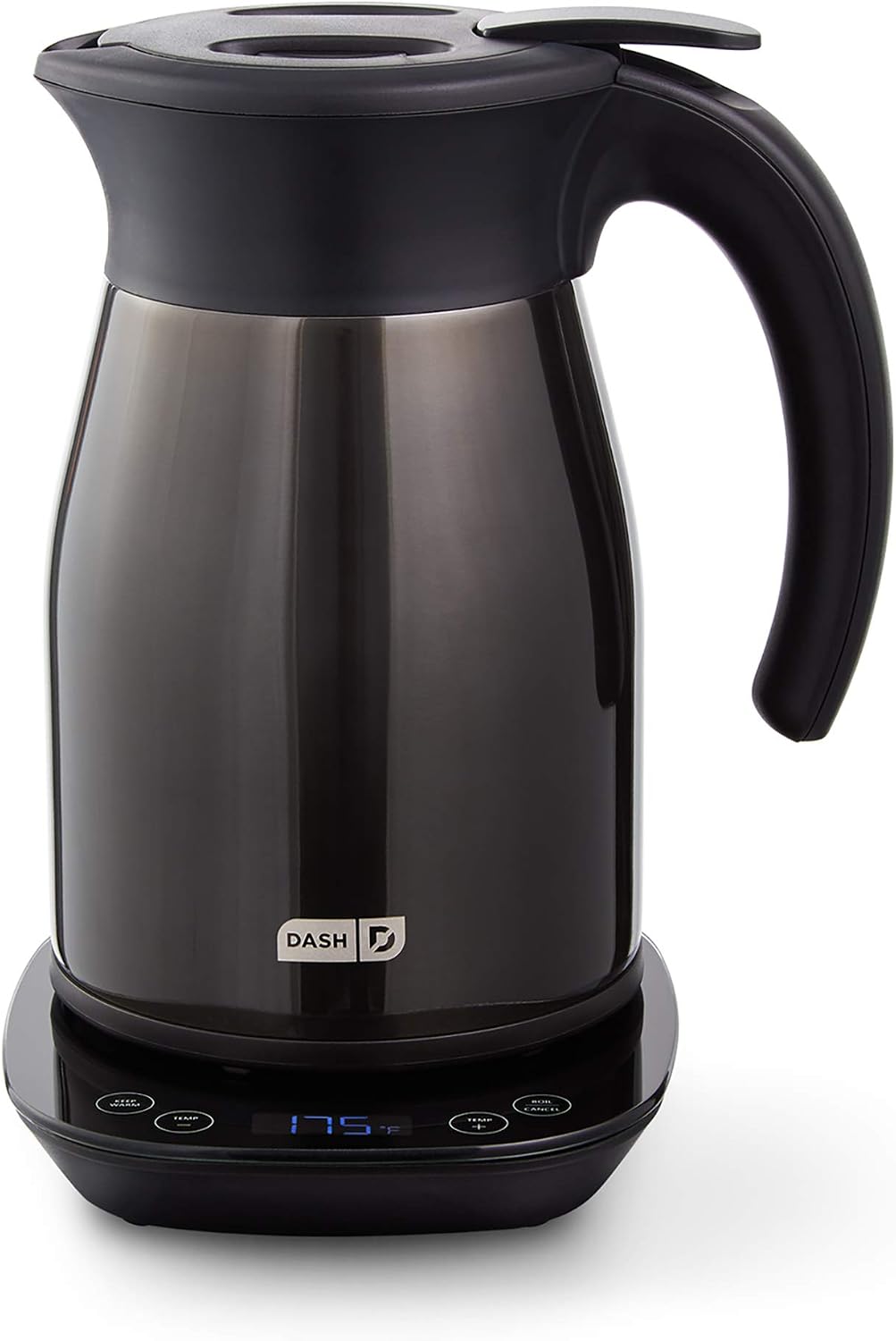 Dash Insulated Electric Kettle, Cordless Hot Water Kettle - Black Stainless Steel, 57oz/1.7L