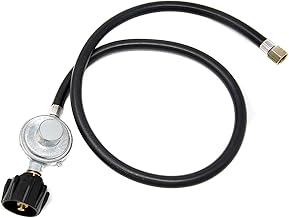 GasOne Propane Regulator 3 Feet Universal QCC1 Grill Replacement with 42 inches hose for Most LP Gas Grill, Heater and Fire Pit Table, 3/8" Female Flare Nut