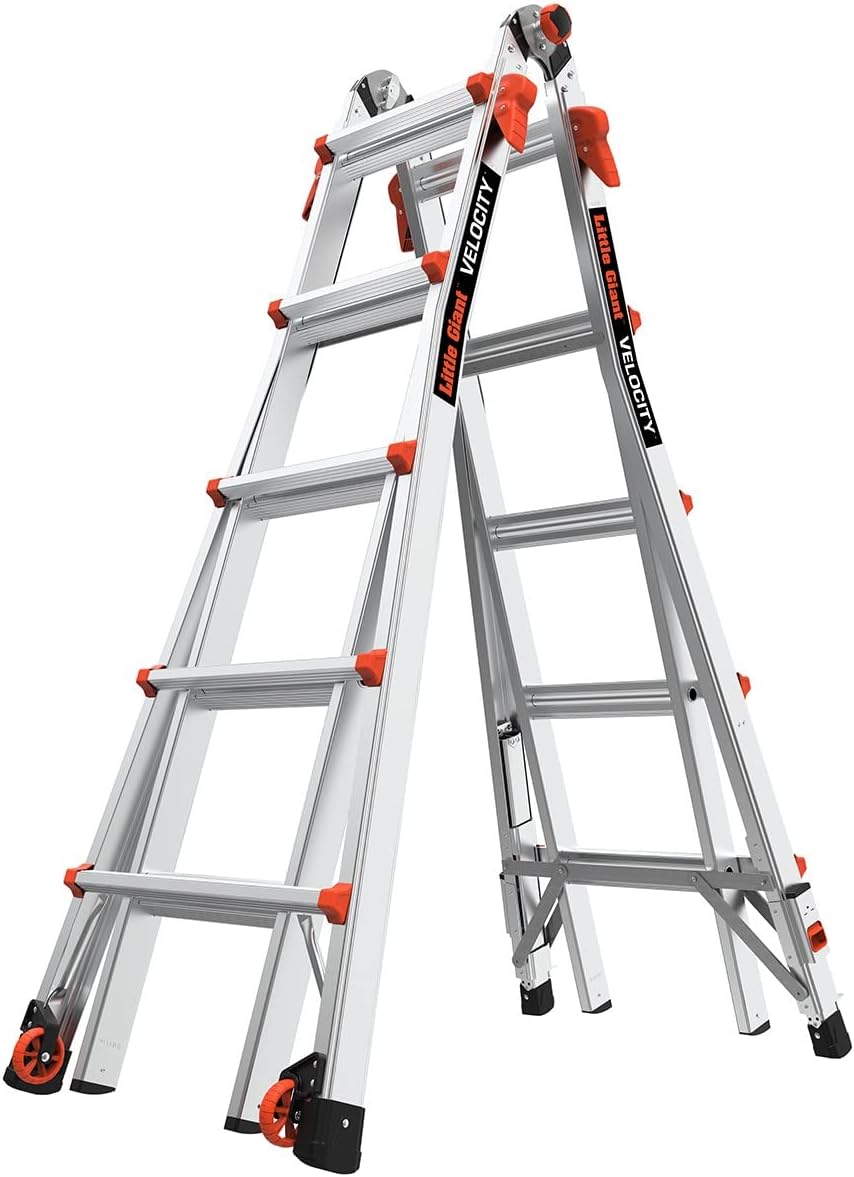 Little Giant Velocity, Aluminum Ladder, 22 ft with Leg Levelers, 15422-801