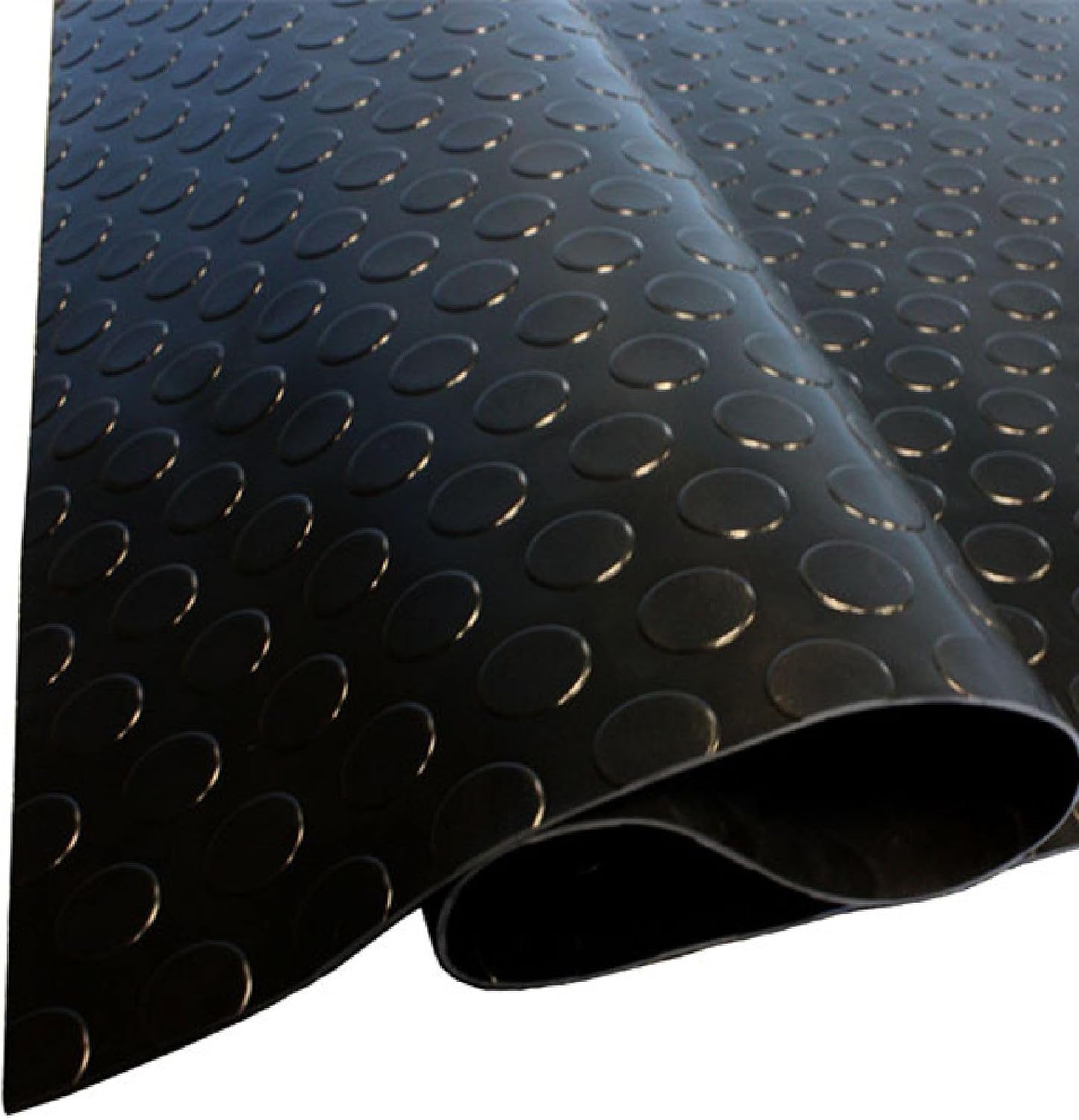 Shield Autocare 10m x 1.3m Rubber Matting Roll | Coin Rubber Flooring Mat for Garage Floor, Van, Gym, Shed | Black 3mm Thick Outdoor Indoor Anti Slip Waterproof Sheet