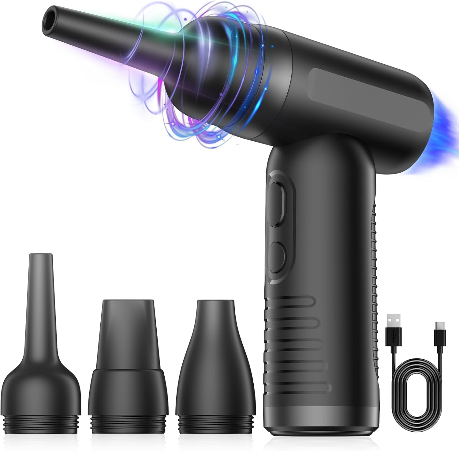 Charmarni Electric Duster - 4 Gear Adjustable 100000RPM, Cordless Air Blower for Laptop, Keyboard, Electronics