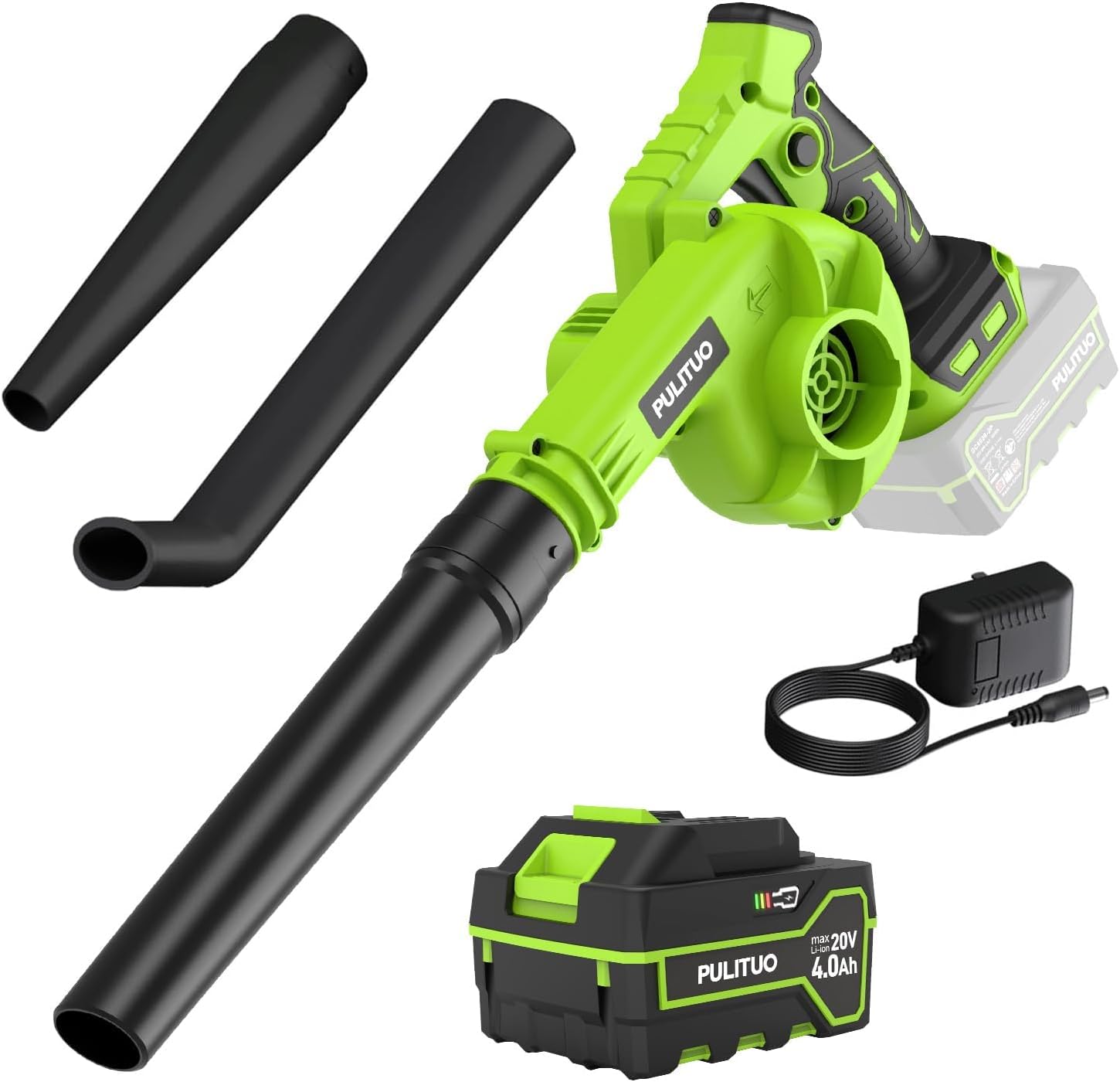 Leaf Blower Cordless with Battery and Charger, 20V Electric Cordless Blower 135MPH Small Leaf Blower, Lightweight Battery Blower Yard Tools Grass Blowers for Lawn Care Patio Backyard Leaves and Dust