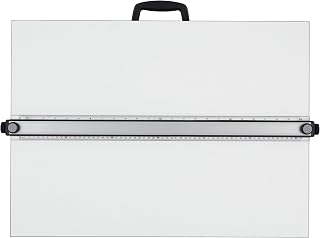 Acurit PXB 20” x 26” Drawing Board for Artists and Designers - Portable Workspace for Drawing, Sketching, Drafting, Painting - Fixed Angled Laminated Surface with Ruler and Parallel Motion Bar