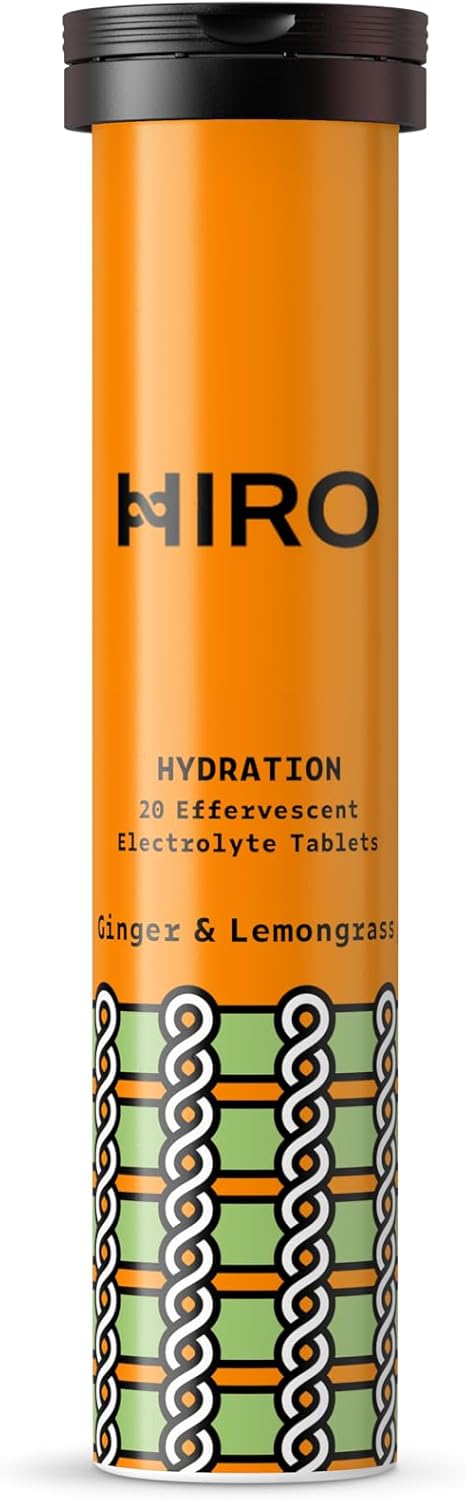 Hiro Electrolytes Tablets |Electrolyte Supplements |Rapid Hydration |Energy Boost |Magnesium & Calcium|Immunity Support |Ginger & Lemongrass - Single Pack