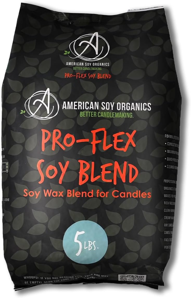 American Soy Organics Pro-Flex Soy Wax Beads, Natural Candle Wax, 5 lbs