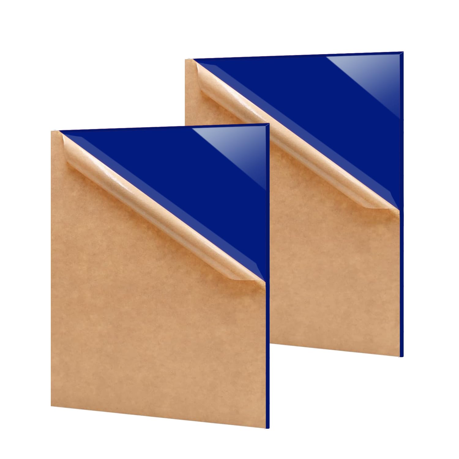 2 Pack 12'' x 16'' Opaque Dark Blue Acrylic Sheet, 3mm Thick Acrylic Plastic Sheets Plexiglass Boards for Laser Cutting and DIY Craft Projects