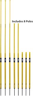 SKLZ Pro Training Telescoping Agility Poles for Soccer Drills and Training (Set of 8),Yellow