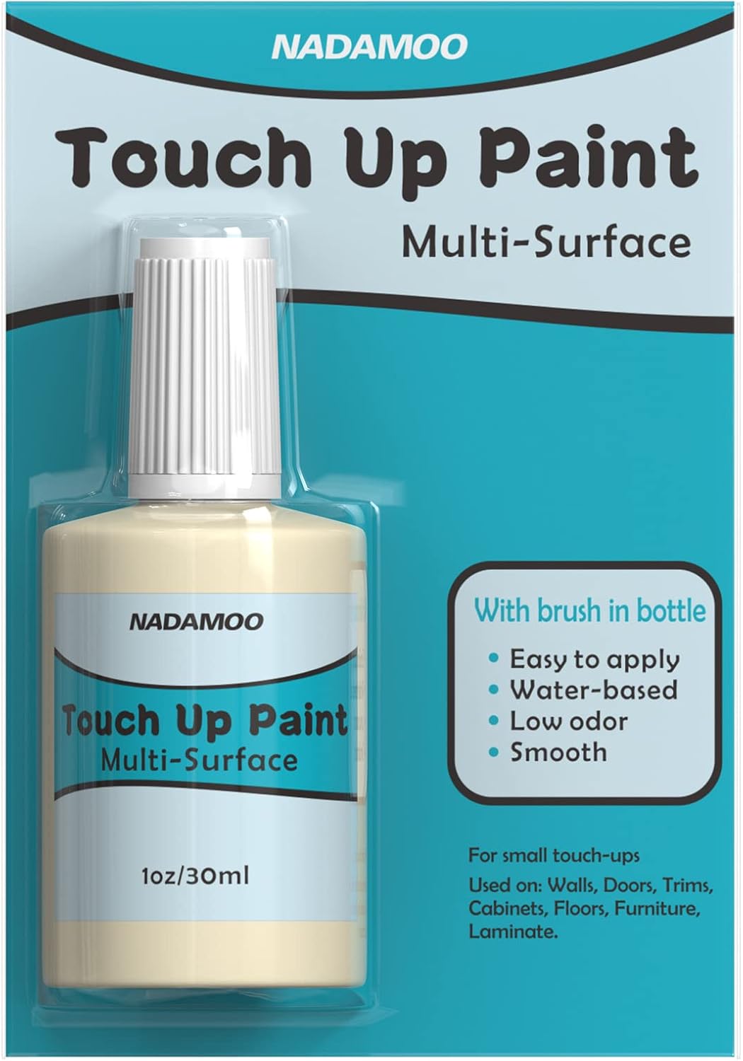 NADAMOO Beige Multi Surface Touch Up Paint, Interior and Exterior House Appliance Paint for Cabinet, Wall, Door, Furniture, Windows, Shutter and Trim