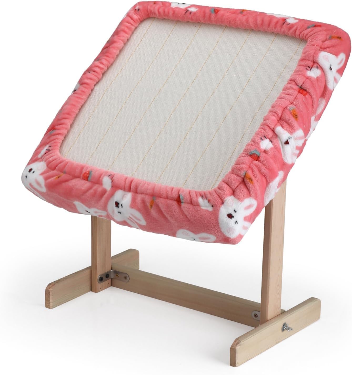 11.8"*11.8" Gripper Strip Frame,Rug Hooking Frame, Punch Needle Frame, Cross Stitch Hoop, Embroidery Hoop with Needle Fabrics Holder (Pink)
