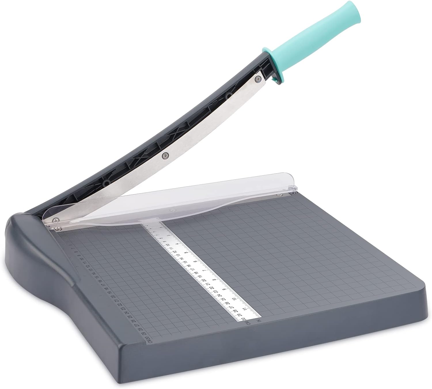 NOKAPIN Guillotine, Paper Cutter,Card Cutter with Automatic Security Safeguard and Side Ruler for Coupon, Craft Paper and Photos