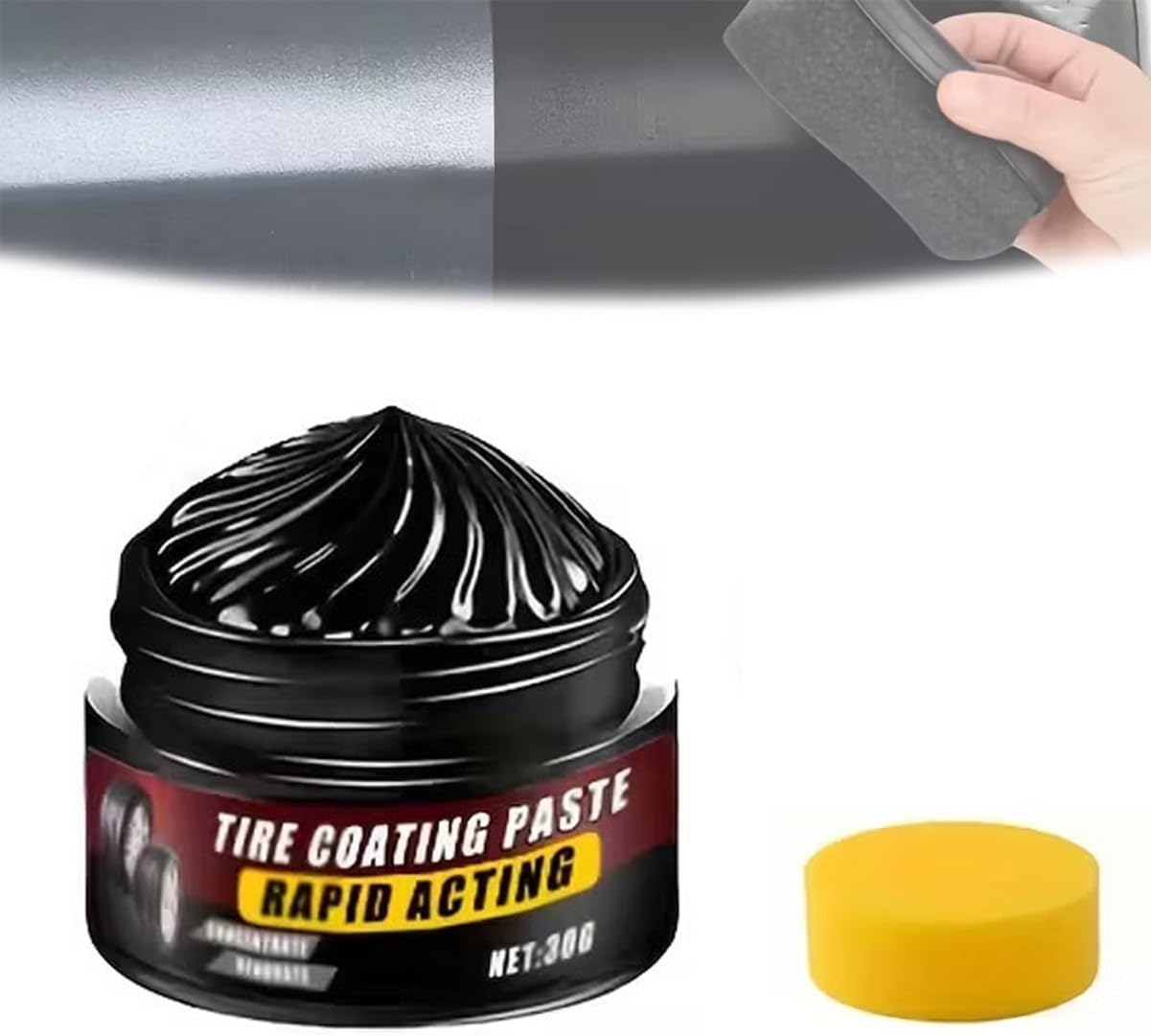 Premium Tire Coating & Trim Restorer, Cerakote Trim Restorer, Long-Lasting Ceramic Coating & UV Protection, Bring Back The Original Deep Black Shine To Rubber And Plastic ﻿(1pc)