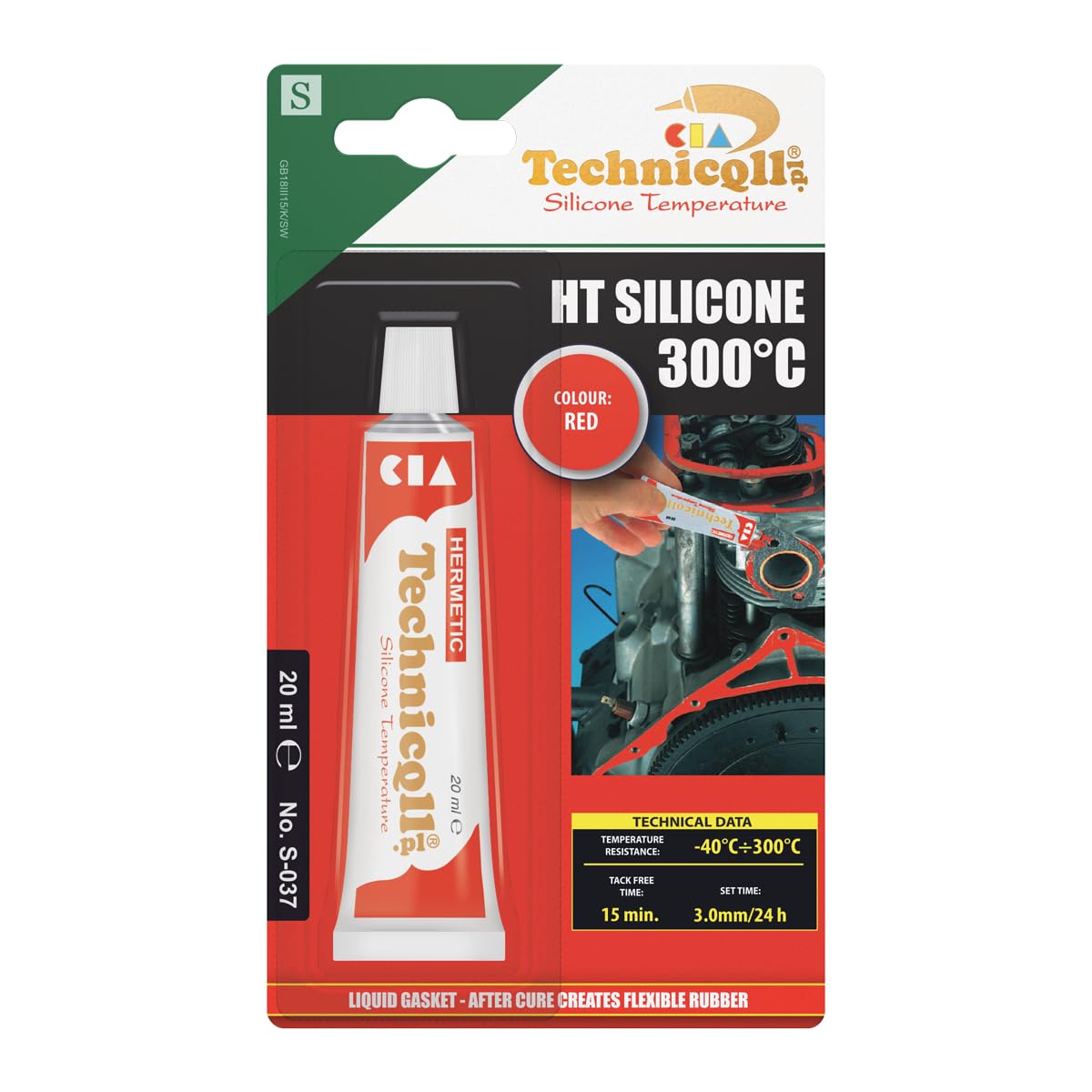 RED HIGH TEMPERATURE SILICONE ADHESIVE SEALANT 20ml HEAT RESISTANT 300'C new