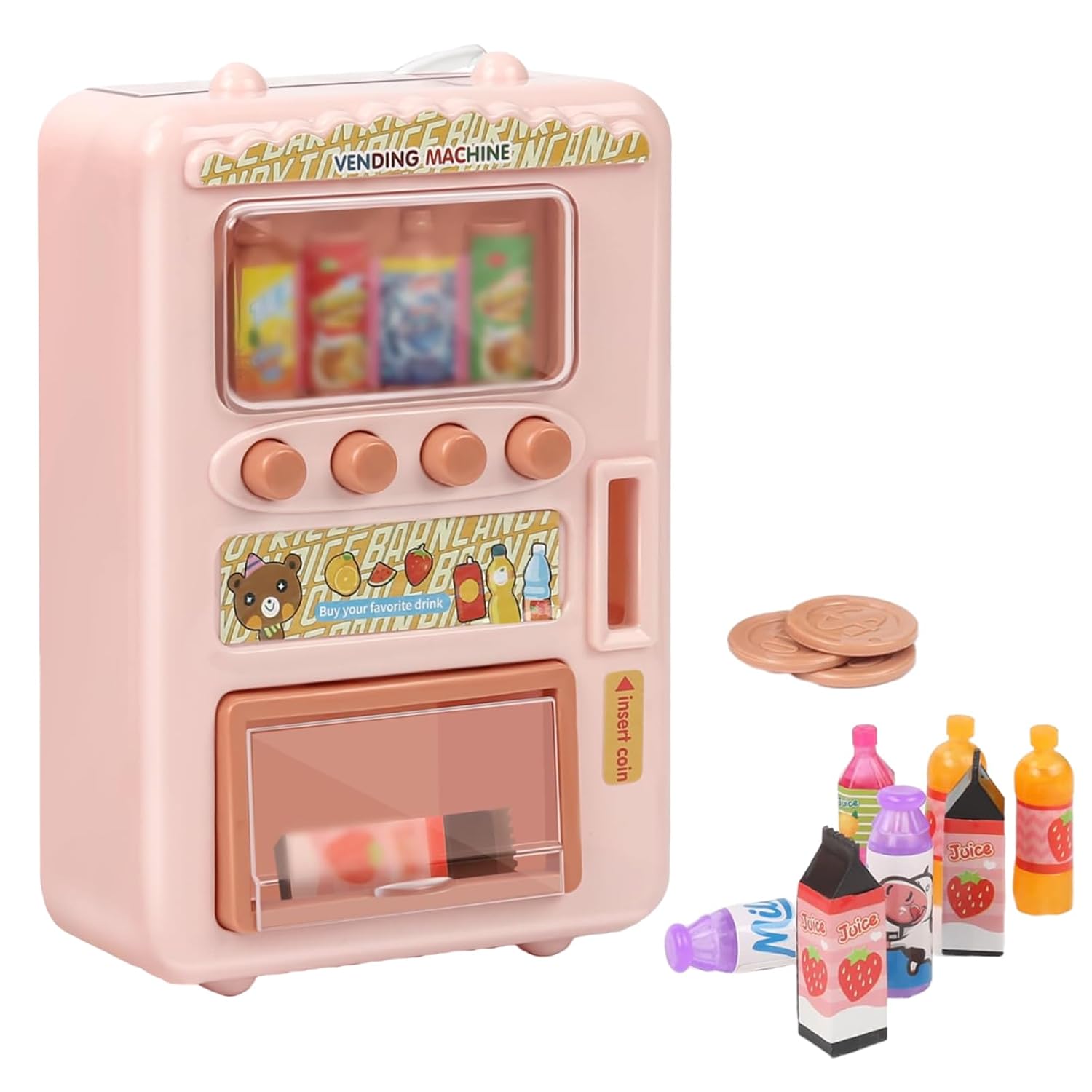 Vending Machine, 1 Pcs Kids Vending Machine, Toy Vending Machine, Mini Verse Make It Mini Food Mini Things for Doll House Furniture Kitchen Decoration (Color Random)