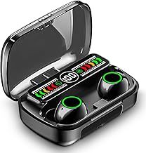 Mini Wireless Earbuds Bluetooth 5.3 in Ear Light-Weight Headphones Built-in Microphone, IPX5 Waterproof, Immersive Premium Sound Long Distance Connection Headset with Charging Case, Black