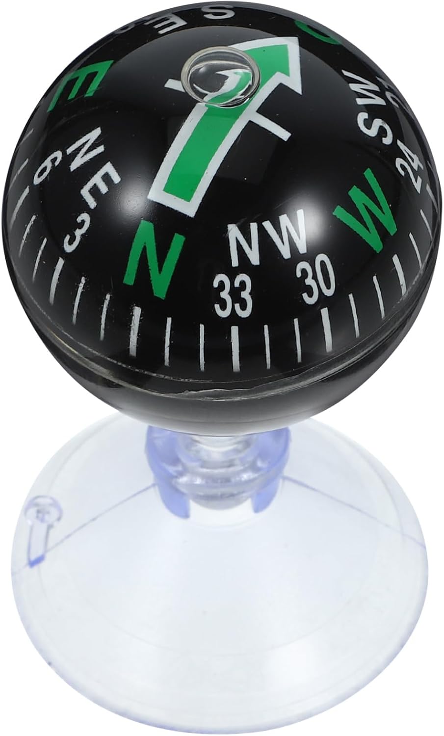 POPETPOP Portable Car Compass Ball with Suction Cup Automotive Dashboard Compass for Boat Truck SUV Navigation and Direction Finding in Green
