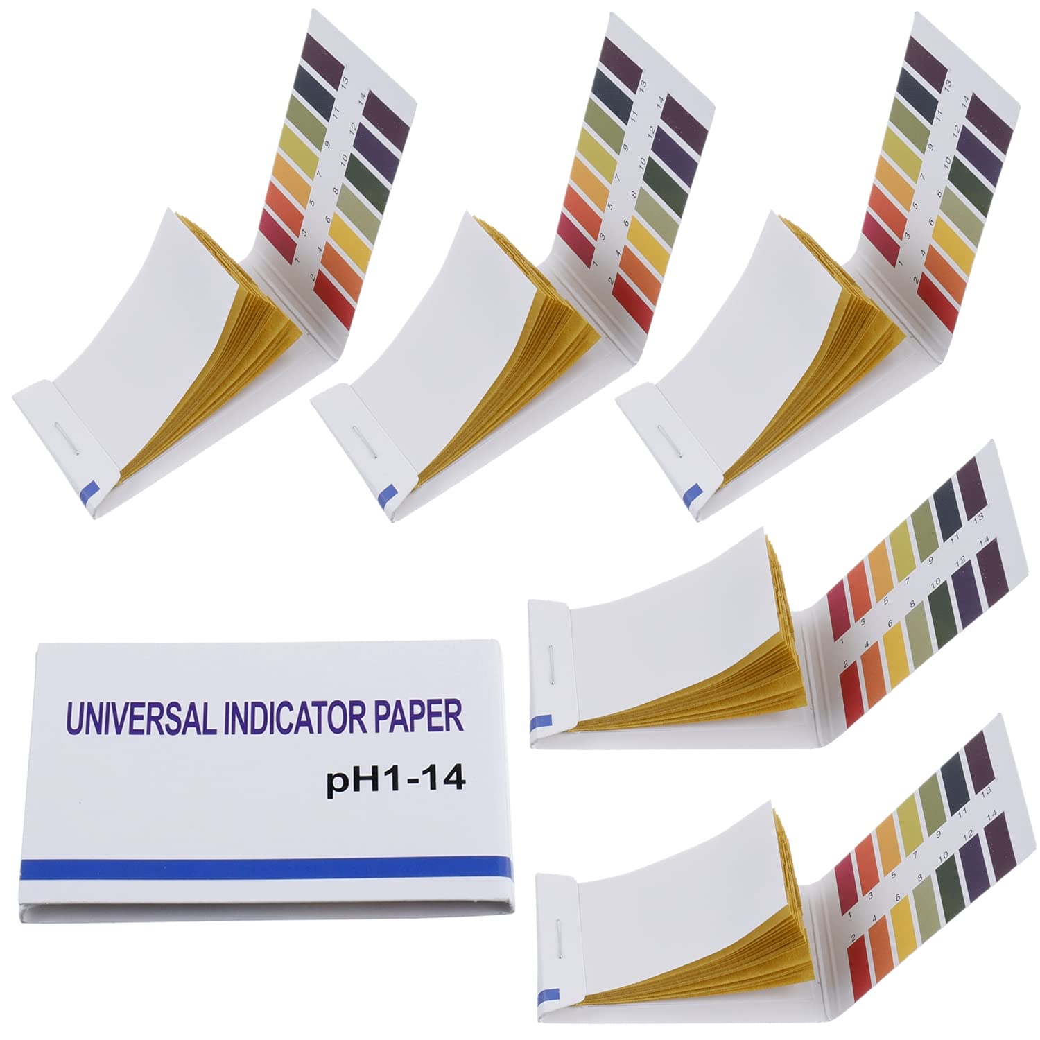BOJACK pH Test Strips Universal Test Paper pH 1-14 Litmus Paper for Soil, Water, Saliva, Cosmetic, Pet Food & Diet pH Test (5 Packs of 400 Strips)