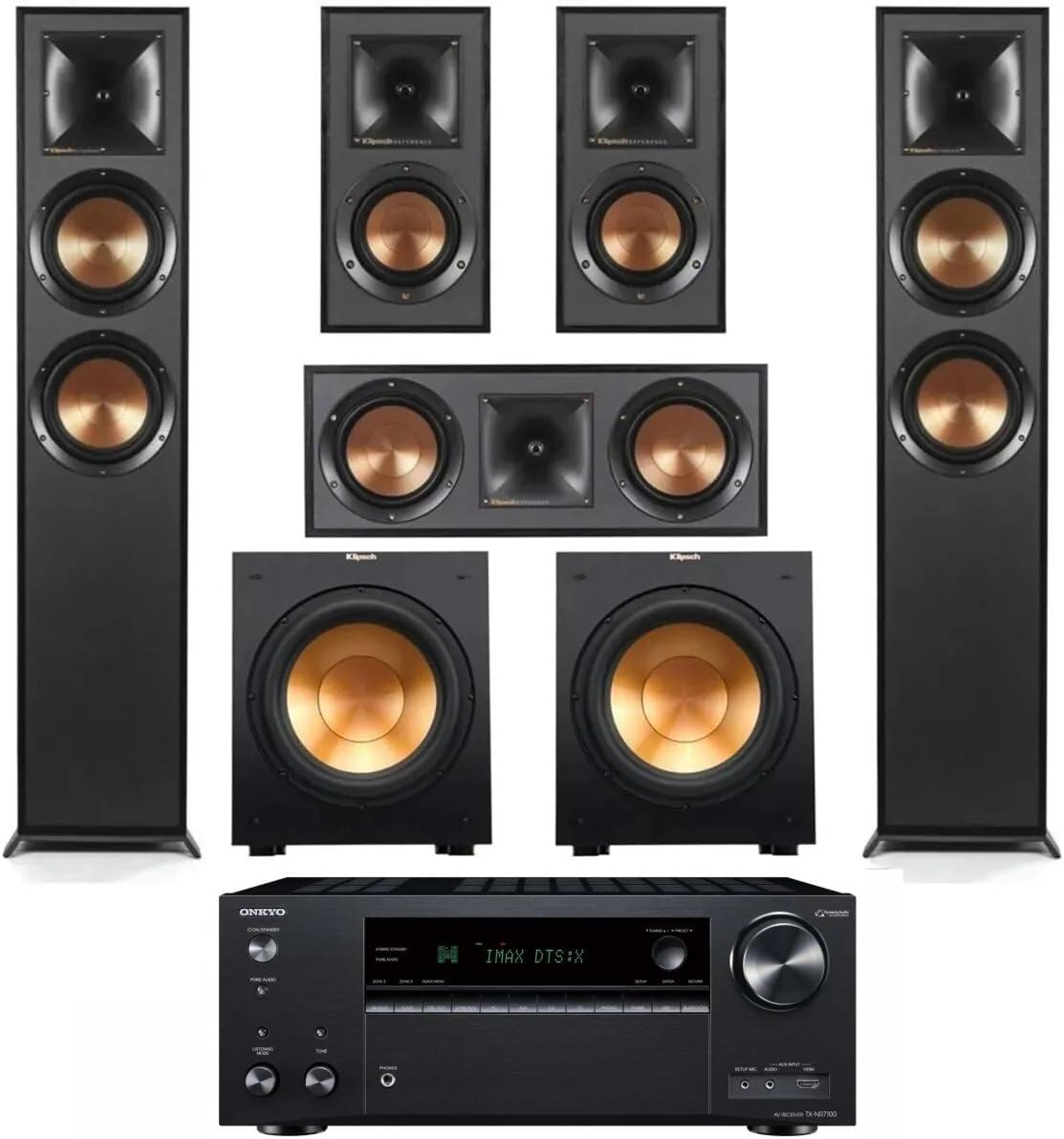 Klipsch Reference 5.2 Home Theater System with Onkyo TX-NR7100