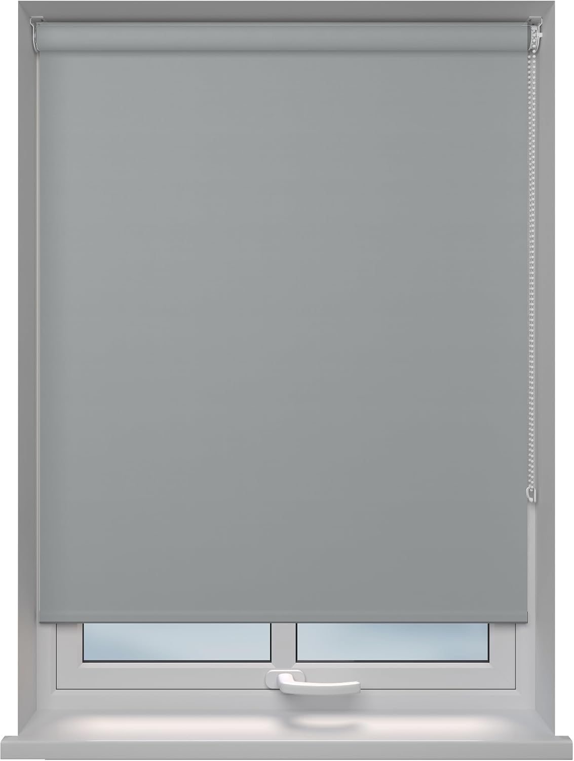 Home In Style 4U Roller blinds Thermal Blackout Roller blind - Trimmable UV Protection Child Safe Home Office Window Blinds Easy Fit Room Darkening shades Light Grey Bliind 120cm wide x165cm drop