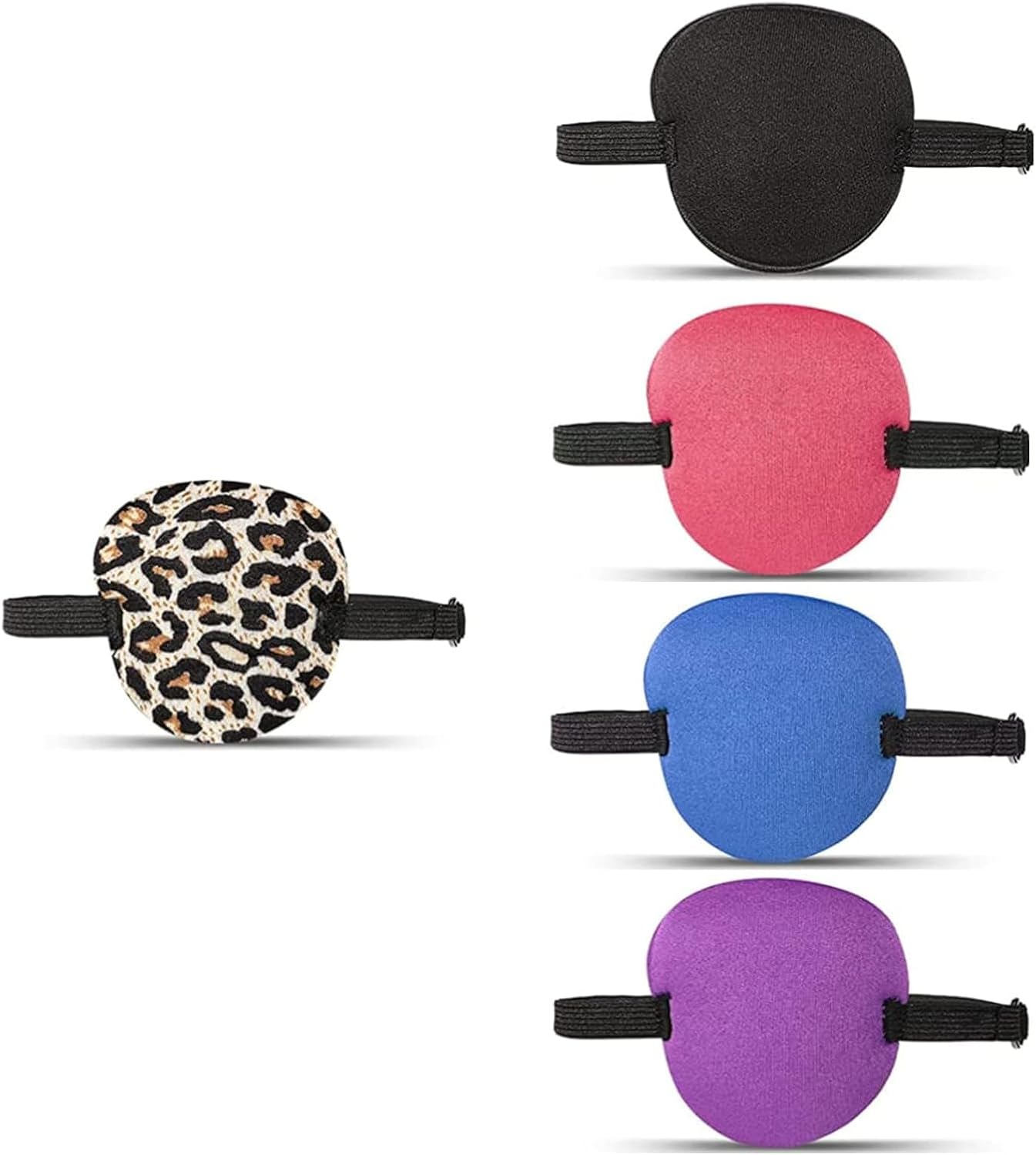 5 Pcs Amblyopia Eye Pad Breathable Comfortable Eye Patch Visual Corrected Eye Patches Adjustable Eye Patches with Buckle for Adults